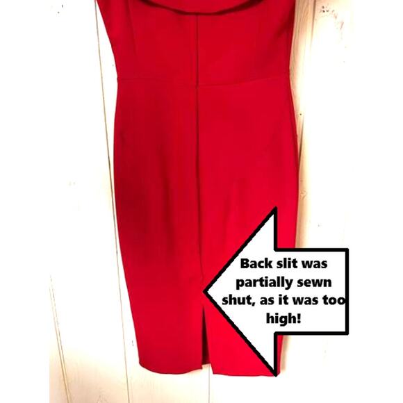 Zara Dress Womens Small Wiggle Bodycon Red Valentine's Day Sexy Jessica Rabbit - Picture 9 of 10